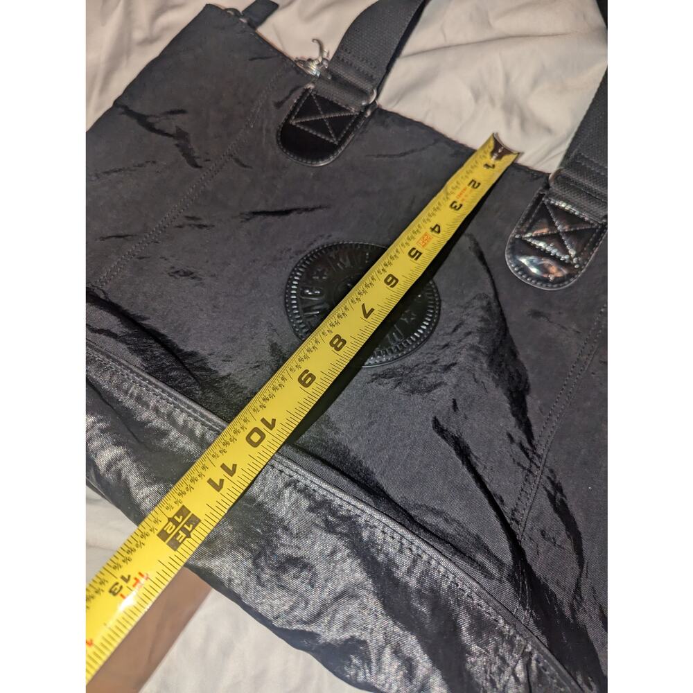 Kipling Black Tote Bag Purse 18" x 12" - Picture 8 of 9